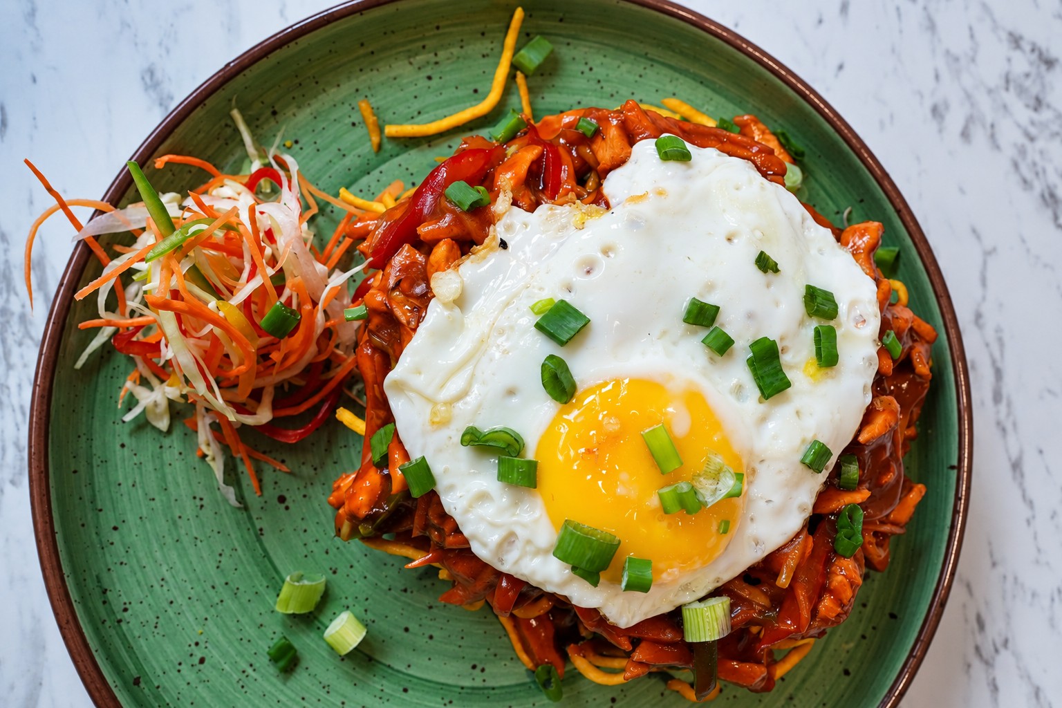 Asian noodles at Pulse Restaurant